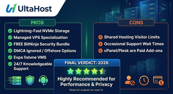 UltaHost Review: Pros, Cons, and Final Verdict for 2026